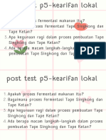Post Test P5-Kearifan Lokal