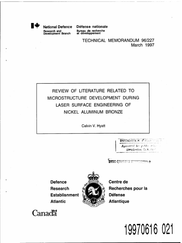 Review of literature related to microstructure development during laser