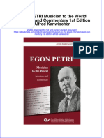 Download Egon Petri Musician To The World Interviews And Commentary 1St Edition Alfred Kanwischer online ebook  texxtbook full chapter pdf 
