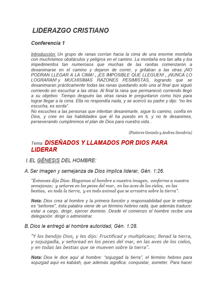 Liderazgo Cristiano: Diseñados para Liderar | PDF | Evangelio de Mateo ...