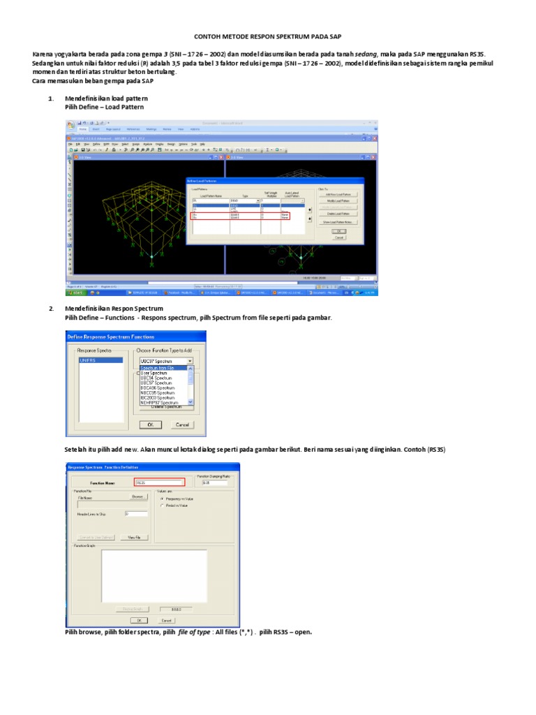 Metode Respon Spektrum Pada Sap