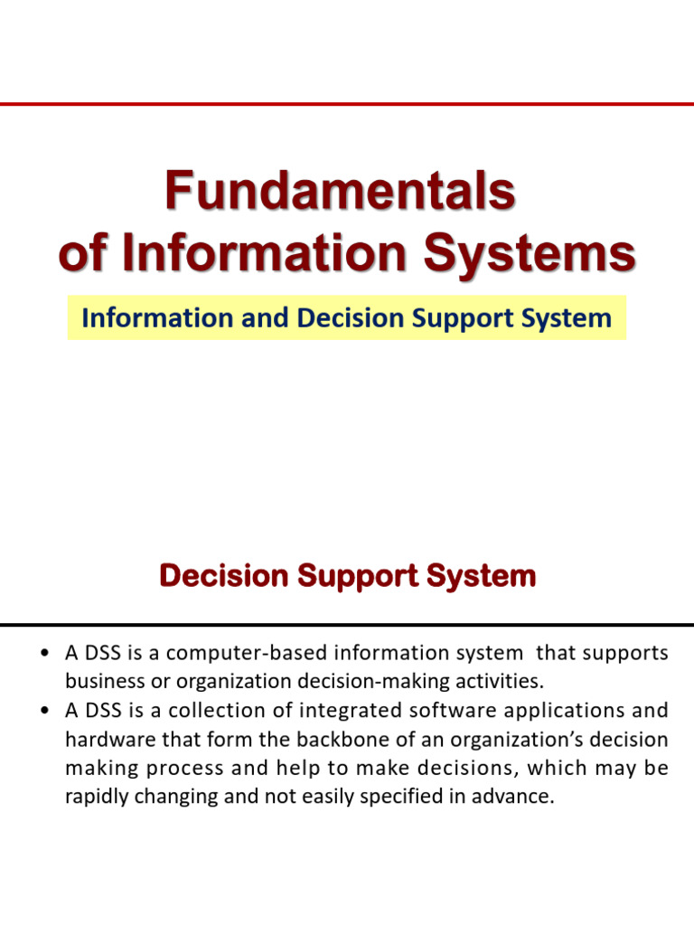 Overview of Decision Support Systems | PDF | Decision Support System ...