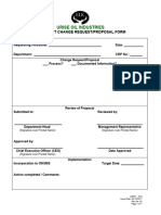 UEP01 - F03 Document Change Request Form