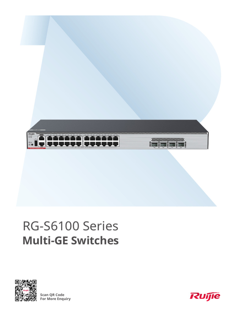 RG-S6100 Series Multi-GE Switch Overview | PDF | Computer Network | I Pv6