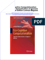 Download Eco Cognitive Computationalism Cognitive Domestication Of Ignorant Entities 1St Edition Lorenzo Magnani online ebook  texxtbook full chapter pdf 