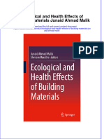 Download Ecological And Health Effects Of Building Materials Junaid Ahmad Malik online ebook  texxtbook full chapter pdf 