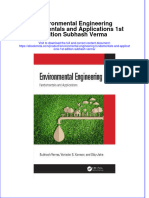 Ebook Environmental Engineering Fundamentals and Applications 1St Edition Subhash Verma Online PDF All Chapter