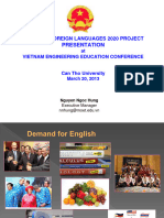 National Foreign Languages 2020 Project Presentation at Vietnam Engineering Education Conference
