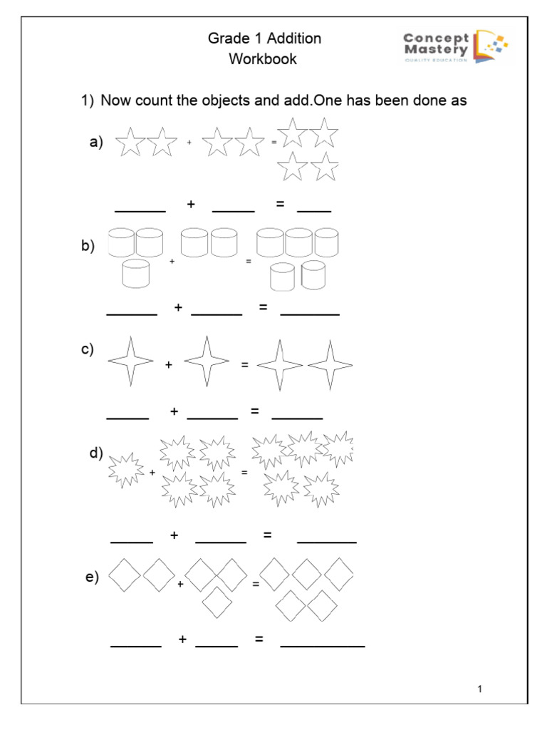Grade 1 Addition Workbook | PDF | Sheep