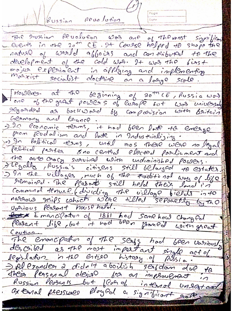 Russian Revolution Notes | PDF
