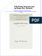 Download English Folk Poetry Structure And Meaning Roger Dev Renwick online ebook  texxtbook full chapter pdf 