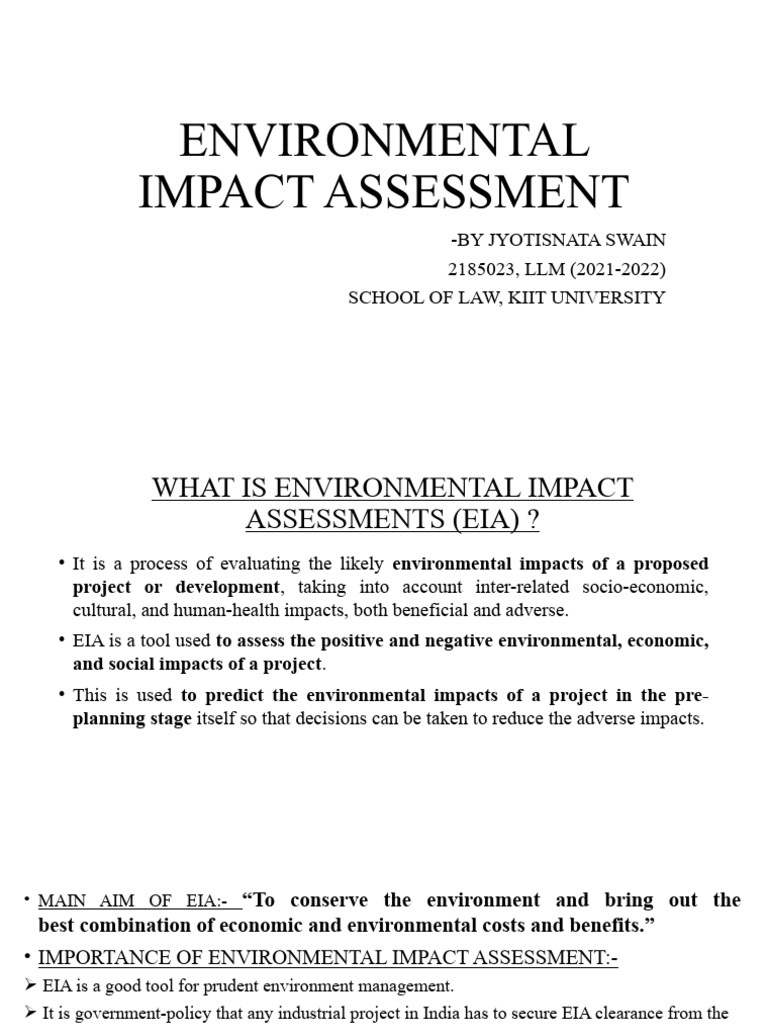 Understanding Environmental Impact Assessment | PDF | Environmental ...