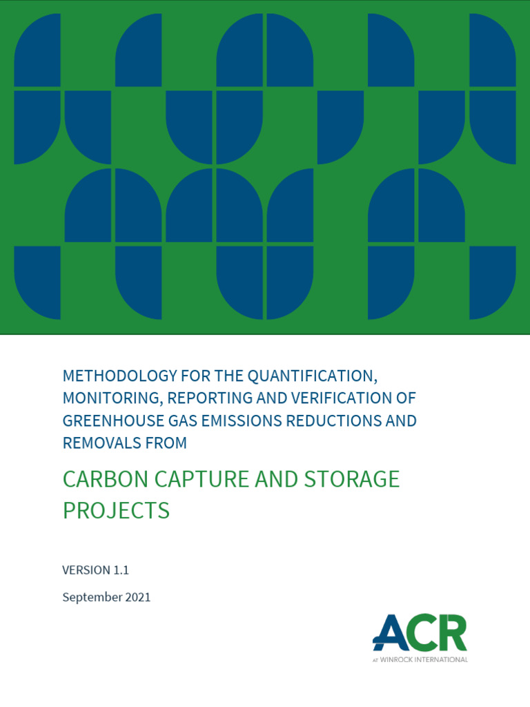 ACR CCS v1.1 | PDF | Carbon Capture And Storage | Greenhouse Gas