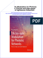 Ebook Electro Optic Modulation For Photonic Networks Precise and High Speed Control of Lightwaves Kawanishi Online PDF All Chapter