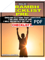 ENGLISH PRE AARAMBH CHECKLIST 37 BY NIMISHA MAM 15th APRIL 2024