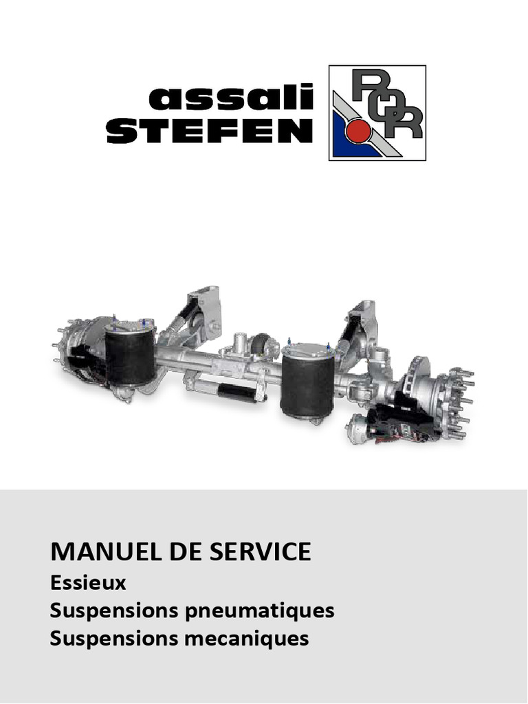 Manuel de Service : Essieux et Suspensions | PDF | Frein | Pneumatique ...