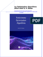 Evolutionary Optimization Algorithms 1St Edition Altaf Q H Badar Online Ebook Texxtbook Full Chapter PDF