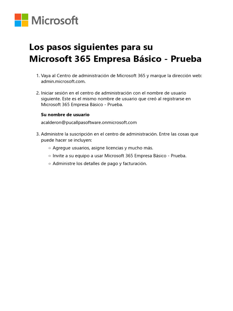 Guía de inicio para Microsoft 365 Empresa | PDF