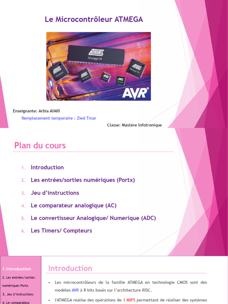 Microcontrôleur ATMEGA : Guide Complet | PDF | Entrée/Sortie ...