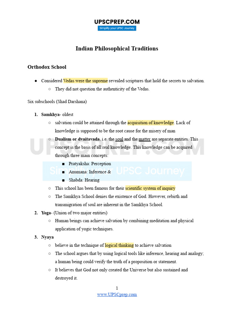 Samkhya and Indian Philosophical Traditions | PDF | Brahman | Moksha