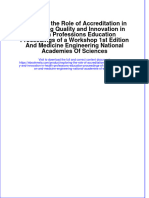 Download Exploring The Role Of Accreditation In Enhancing Quality And Innovation In Health Professions Education Proceedings Of A Workshop 1St Edition And Medicine Engineering National Academies Of Sciences online ebook  texxtbook full chapter pdf 