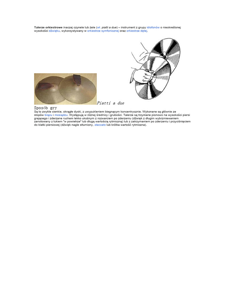 Instrument Talerze | PDF