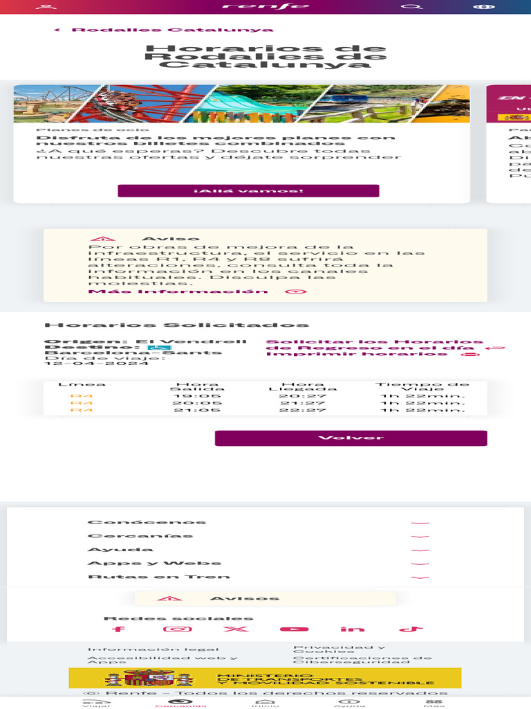Horarios R4 El Vendrell - Barcelona | PDF | Transporte ferroviario de ...