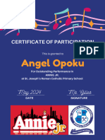 Blue Illustration Musical Apperciation Certificate