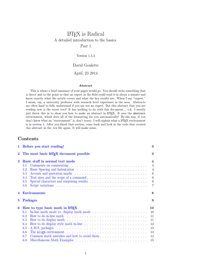 Introduction to Basic LaTeX | PDF | Typefaces | Te X