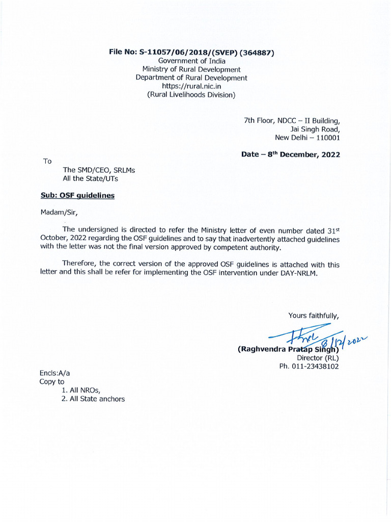 OSF Guideline - DAY-NRLM | PDF | Entrepreneurship | Business