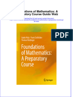 Foundations of Mathematics A Preparatory Course Guido Walz Online Ebook Texxtbook Full Chapter PDF