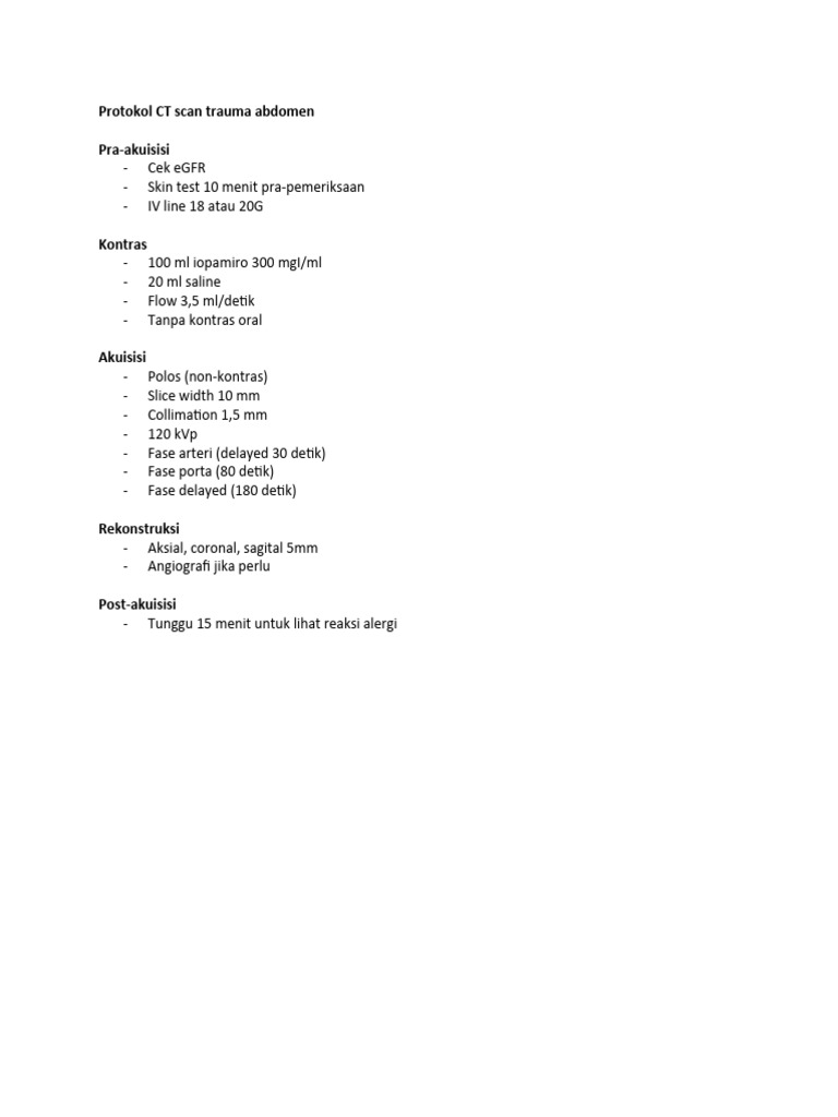 Protokol ct scan trauma abdomen pdf