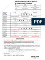 Annual Exam Datesheet Vi Viii 2023 2024