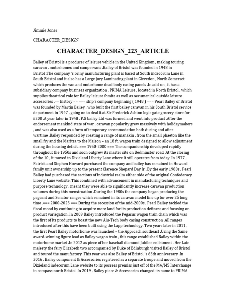 Character Design 223 Article | PDF | Bristol