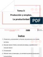 Tema 3 - Produccion y Empleo Productividad