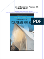 Fundamentals of Corporate Finance 5Th Edition Bates Online Ebook Texxtbook Full Chapter PDF