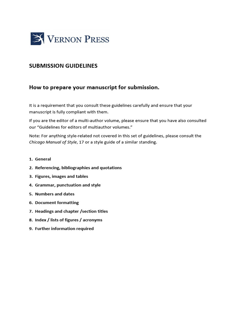 How To Prepare Your Manuscript For Submission Pdf Comma Citation