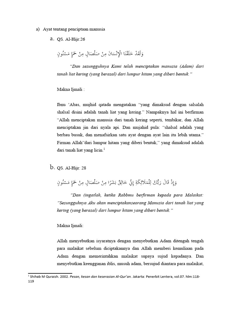 Ayat Tentang Penciptaan Manusia Pdf