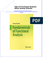 Fundamentals of Functional Analysis 1St Edition Ammar Khanfer Online Ebook Texxtbook Full Chapter PDF