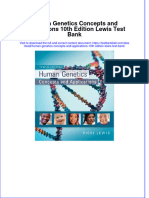 Download pdf Human Genetics Concepts And Applications 10Th Edition Lewis Test Bank online ebook full chapter 