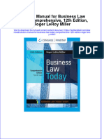 PDF Solution Manual For Business Law Today Comprehensive 12Th Edition Roger Leroy Miller Online Ebook Full Chapter