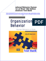 Download pdf Organizational Behavior Human Behavior At Work 14Th Edition Newstrom Test Bank online ebook full chapter 