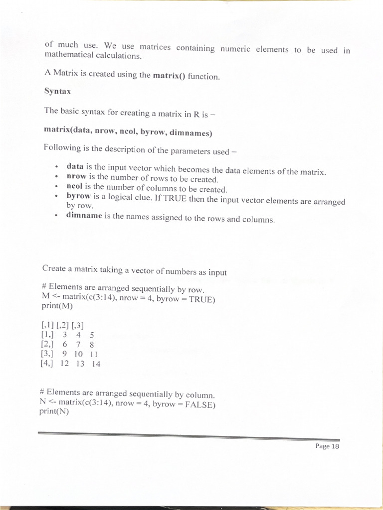 Create A Matrix Programs | PDF