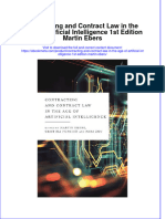 Ebook Contracting and Contract Law in The Age of Artificial Intelligence 1St Edition Martin Ebers Online PDF All Chapter