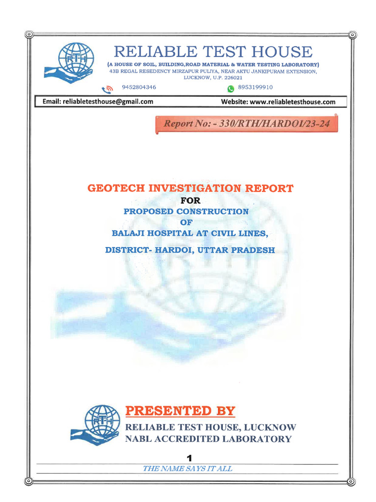 Soil Testing Report-Balaji Hardoi | PDF