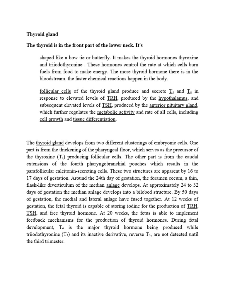 Thyroid Gland Pdf Thyroid Thyroid Stimulating Hormone