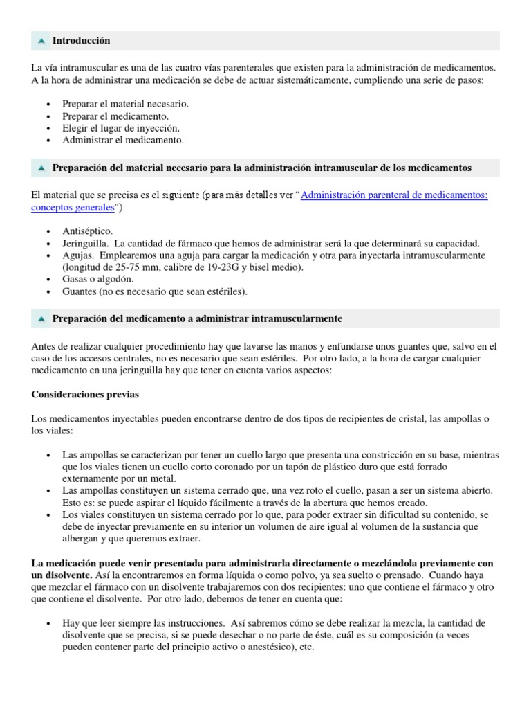 Inyecciones | PDF | Inyección (medicina) | Medicamentos con receta