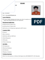 Resume Yogendra Pratap Singh