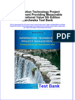 Download pdf Information Technology Project Management Providing Measurable Organizational Value 5Th Edition Marchewka Test Bank online ebook full chapter 