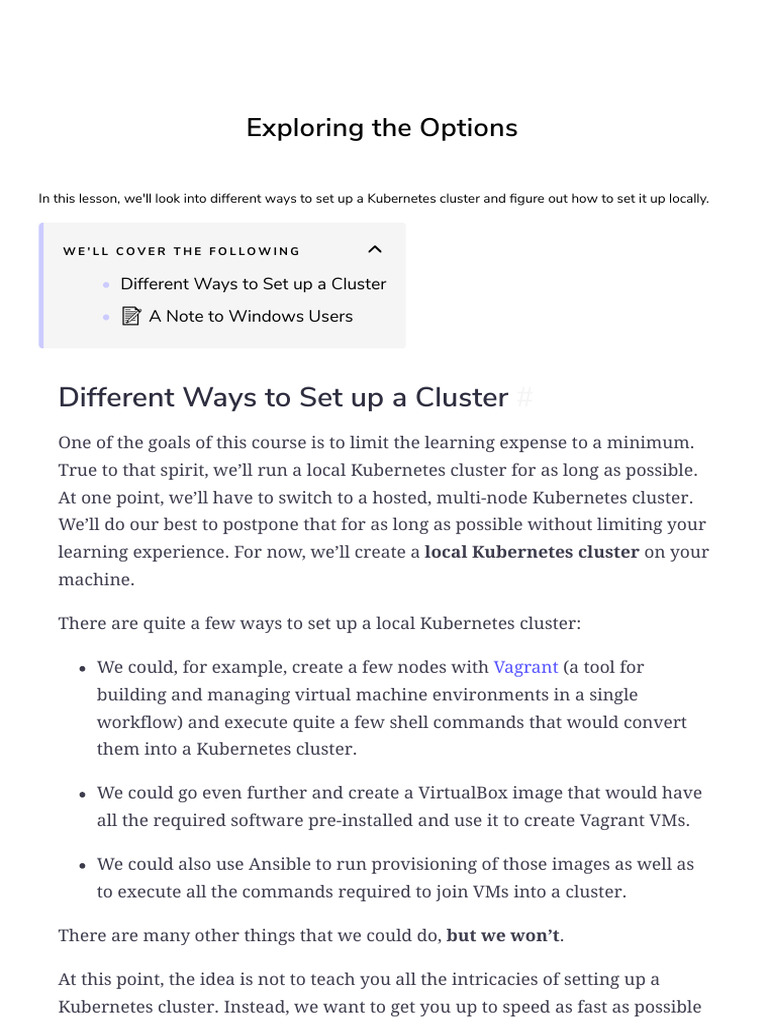 6 Exploring The Options | PDF | Computer Cluster | Virtual Machine